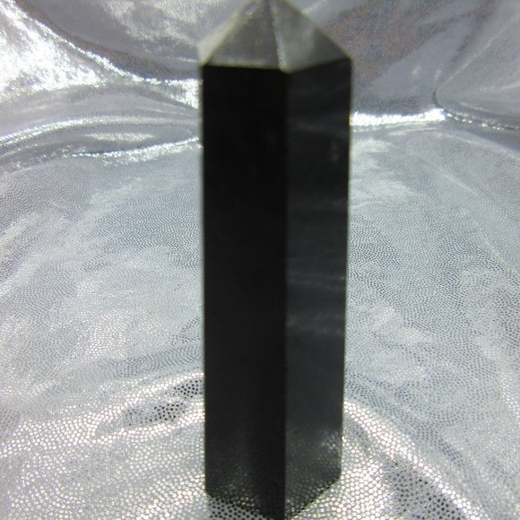 Black Tourmaline Polished Tower Generator Crystal Meditation Tool - Picture 1 of 6